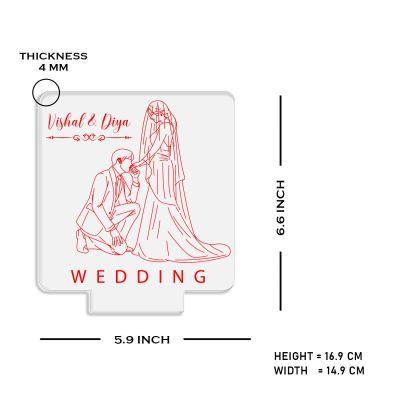Wedding Night Lamp With Customized Name